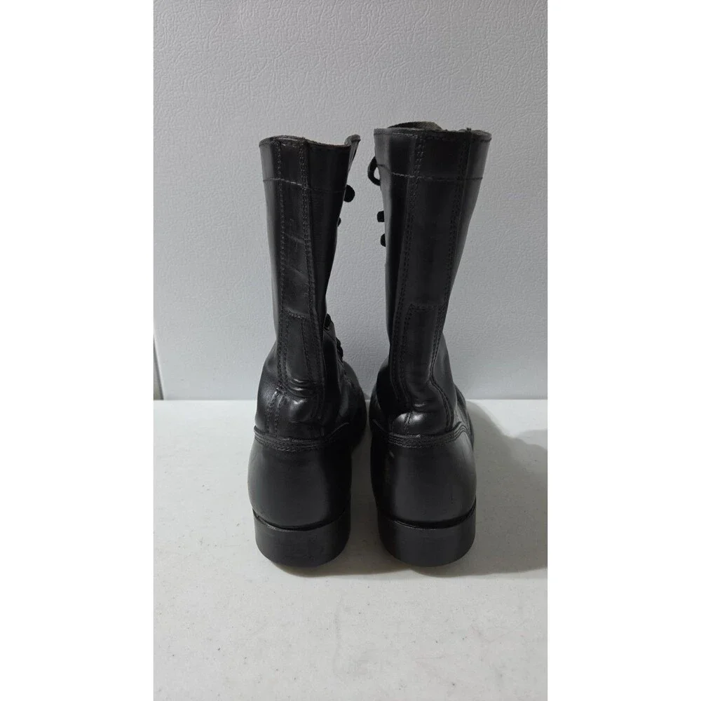 Vintage Corcoran Boots 1525 Black Leather Cap Toe Combat Jump Boot - Mens 8 C